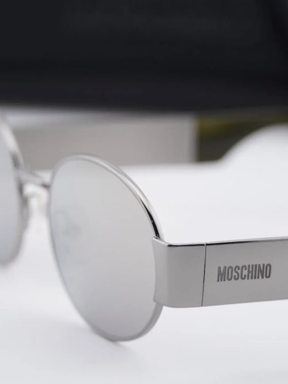 Moschino MOS185/S 06LB UE Oval Sunglasses - Ruthenium / Mirror